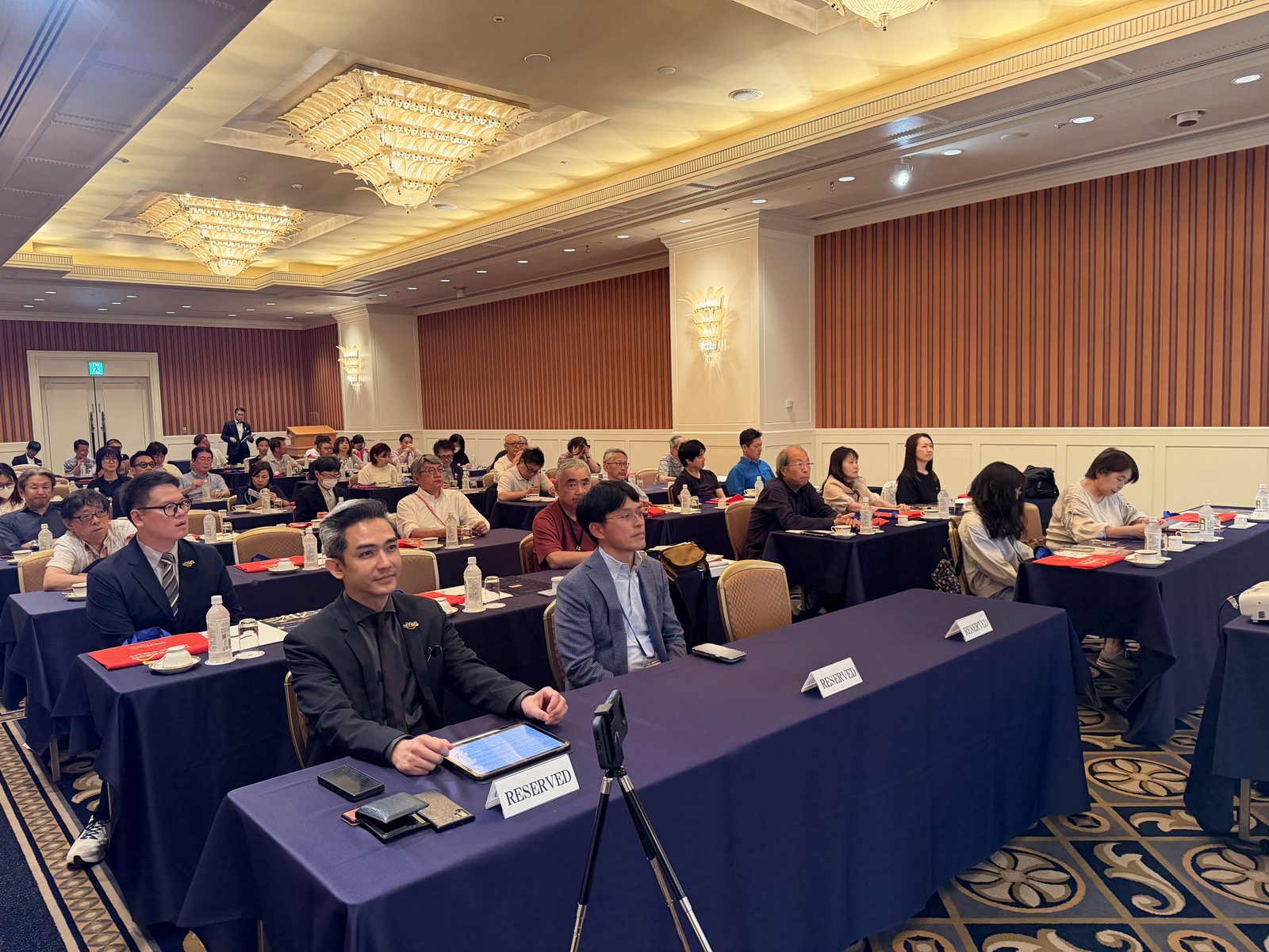 Tsuru no Ma hall set up for the Japan Road Show 2026 Osaka — Imperial Hotel Osaka 3rd floor